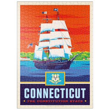 Darstellung des Puzzle Motivs puzzleplate Connecticut: The Constitution State 500 Puzzle
