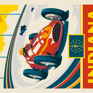 Darstellung des Puzzle Motivs Indiana: The Hoosier State 200 Puzzle 3D Modell