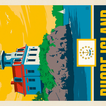 Darstellung des Puzzle Motivs Rhode Island: The Ocean State 1000 Puzzle 3D Modell