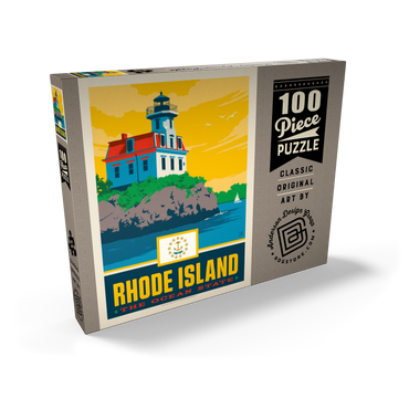 Darstellung des Puzzle Motivs Rhode Island: The Ocean State 100 Puzzle Schachtel Ansicht2