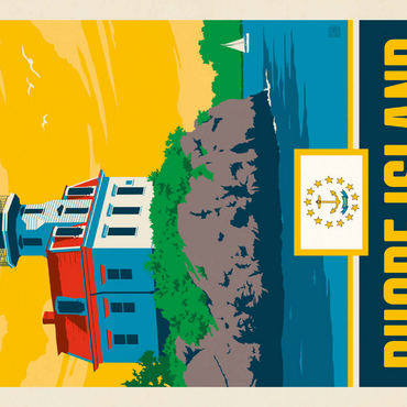 Darstellung des Puzzle Motivs Rhode Island: The Ocean State 500 Puzzle 3D Modell