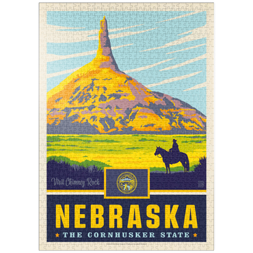 Darstellung des Puzzle Motivs puzzleplate Nebraska: The Cornhusker State 1000 Puzzle