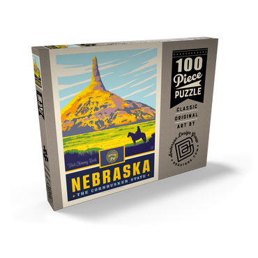 Darstellung des Puzzle Motivs Nebraska: The Cornhusker State 100 Puzzle Schachtel Ansicht2