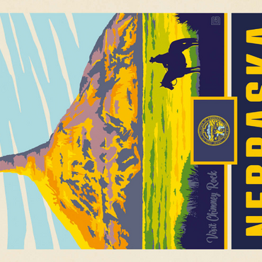 Darstellung des Puzzle Motivs Nebraska: The Cornhusker State 200 Puzzle 3D Modell