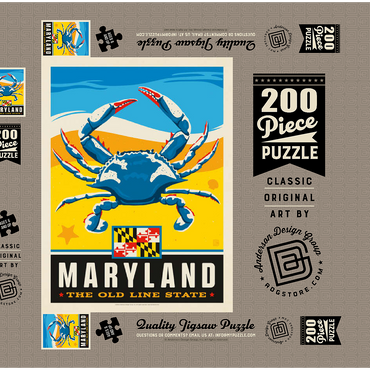 Darstellung des Puzzle Motivs Maryland: The Old Line State 200 Puzzle Schachtel 3D Modell