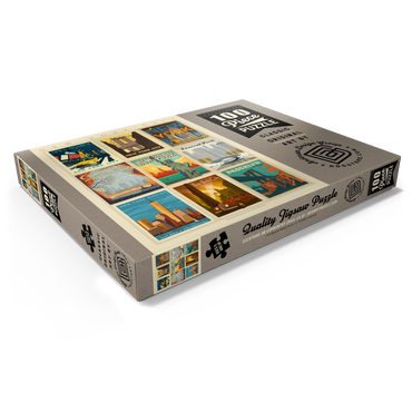 Darstellung des Puzzle Motivs New York City: Multi-Image Print - Edition 1, Vintage Poster 100 Puzzle Schachtel Ansicht1