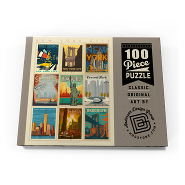 Darstellung des Puzzle Motivs New York City: Multi-Image Print - Edition 1, Vintage Poster 100 Puzzle Schachtel Ansicht3