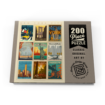 Darstellung des Puzzle Motivs New York City: Multi-Image Print - Edition 1, Vintage Poster 200 Puzzle Schachtel Ansicht3