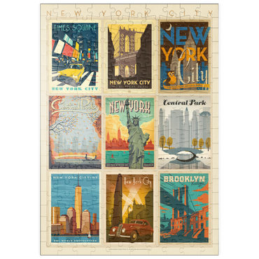 Darstellung des Puzzle Motivs puzzleplate New York City: Multi-Image Print - Edition 1, Vintage Poster 200 Puzzle