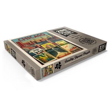 Darstellung des Puzzle Motivs Chicago: Multi-Image Collage Print, Vintage Poster 200 Puzzle Schachtel Ansicht1