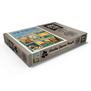 Darstellung des Puzzle Motivs New York City: Multi-Image Collage Print, Vintage Poster 1000 Puzzle Schachtel Ansicht1