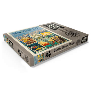 Darstellung des Puzzle Motivs New York City: Multi-Image Collage Print, Vintage Poster 100 Puzzle Schachtel Ansicht1