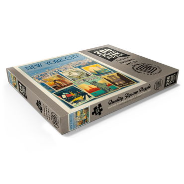 Darstellung des Puzzle Motivs New York City: Multi-Image Collage Print, Vintage Poster 200 Puzzle Schachtel Ansicht1