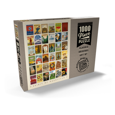 Darstellung des Puzzle Motivs Spirit of Nashville, Collector’s Print, Vintage Poster 1000 Puzzle Schachtel Ansicht2