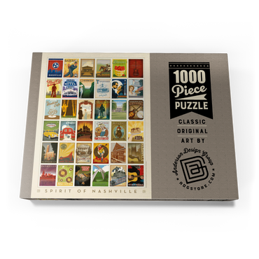Darstellung des Puzzle Motivs Spirit of Nashville, Collector’s Print, Vintage Poster 1000 Puzzle Schachtel Ansicht3