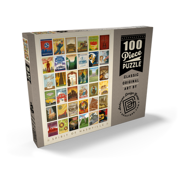 Darstellung des Puzzle Motivs Spirit of Nashville, Collector’s Print, Vintage Poster 100 Puzzle Schachtel Ansicht2