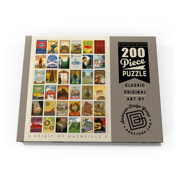 Darstellung des Puzzle Motivs Spirit of Nashville, Collector’s Print, Vintage Poster 200 Puzzle Schachtel Ansicht3