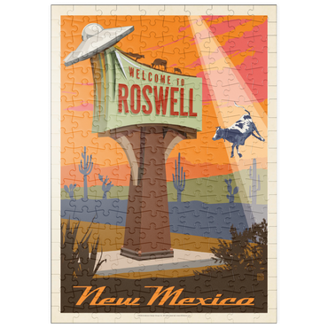 Darstellung des Puzzle Motivs puzzleplate Roswell, New Mexico, Vintage Poster 200 Puzzle