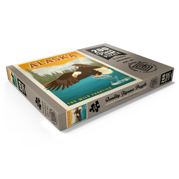 Darstellung des Puzzle Motivs Alaska: Eagle, Vintage Poster 200 Puzzle Schachtel Ansicht1