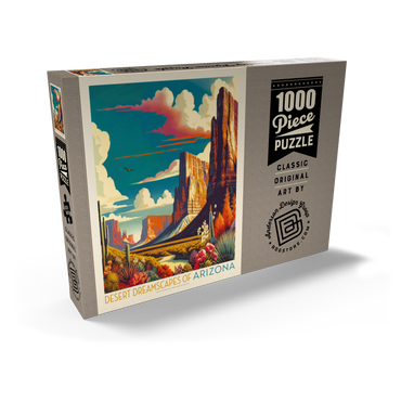 Darstellung des Puzzle Motivs Arizona: Desert Dreamscape, Vintage Poster 1000 Puzzle Schachtel Ansicht2
