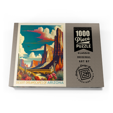 Darstellung des Puzzle Motivs Arizona: Desert Dreamscape, Vintage Poster 1000 Puzzle Schachtel Ansicht3