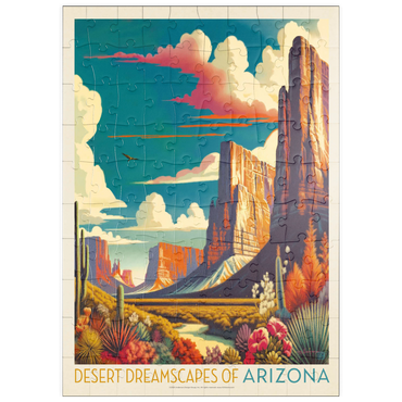 Darstellung des Puzzle Motivs puzzleplate Arizona: Desert Dreamscape, Vintage Poster 100 Puzzle