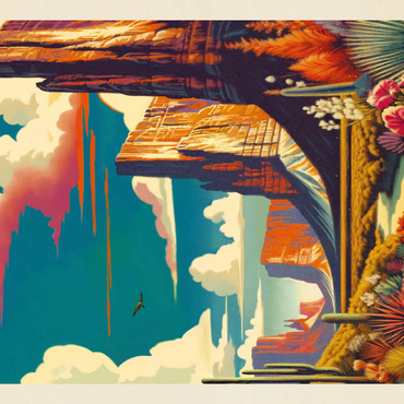 Darstellung des Puzzle Motivs Arizona: Desert Dreamscape, Vintage Poster 100 Puzzle 3D Modell