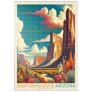 Darstellung des Puzzle Motivs puzzleplate Arizona: Desert Dreamscape, Vintage Poster 200 Puzzle