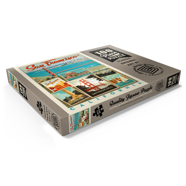Darstellung des Puzzle Motivs San Francisco: Multi-Image Collage Print, Vintage Poster 100 Puzzle Schachtel Ansicht1