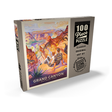 Darstellung des Puzzle Motivs Grand Canyon National Park: A Grand Vista, Vintage Poster 100 Puzzle Schachtel Ansicht2