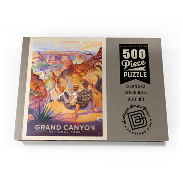 Darstellung des Puzzle Motivs Grand Canyon National Park: A Grand Vista, Vintage Poster 500 Puzzle Schachtel Ansicht3