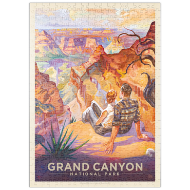 Darstellung des Puzzle Motivs puzzleplate Grand Canyon National Park: A Grand Vista, Vintage Poster 500 Puzzle