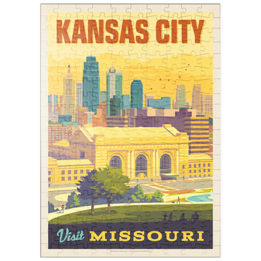 Darstellung des Puzzle Motivs puzzleplate Missouri: Kansas City, Union Station, Vintage Poster 200 Puzzle
