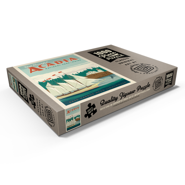 Darstellung des Puzzle Motivs Acadia National Park: Bass Harbor Head, Vintage Poster 1000 Puzzle Schachtel Ansicht1