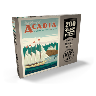 Darstellung des Puzzle Motivs Acadia National Park: Bass Harbor Head, Vintage Poster 200 Puzzle Schachtel Ansicht2