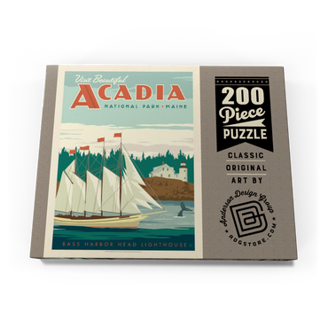 Darstellung des Puzzle Motivs Acadia National Park: Bass Harbor Head, Vintage Poster 200 Puzzle Schachtel Ansicht3