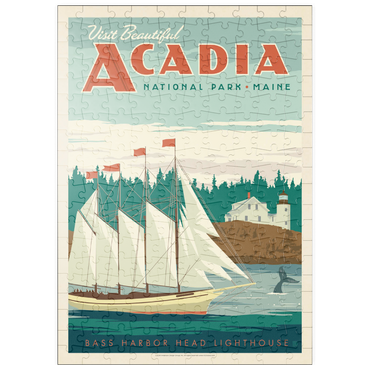 Darstellung des Puzzle Motivs puzzleplate Acadia National Park: Bass Harbor Head, Vintage Poster 200 Puzzle