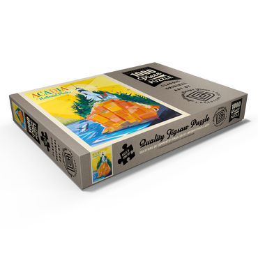 Darstellung des Puzzle Motivs Acadia National Park: Lighthouse (Mod Design), Vintage Poster 1000 Puzzle Schachtel Ansicht1