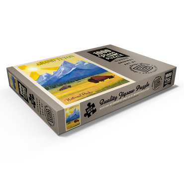 Darstellung des Puzzle Motivs Grand Teton National Park (Mod Design), Vintage Poster 1000 Puzzle Schachtel Ansicht1
