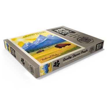 Darstellung des Puzzle Motivs Grand Teton National Park (Mod Design), Vintage Poster 200 Puzzle Schachtel Ansicht1