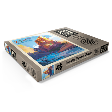 Darstellung des Puzzle Motivs Zion National Park: Angels Landing (Mod Design), Vintage Poster 100 Puzzle Schachtel Ansicht1