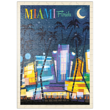 Darstellung des Puzzle Motivs puzzleplate Miami, FL: South Beach (Mod Design), Vintage Poster 200 Puzzle