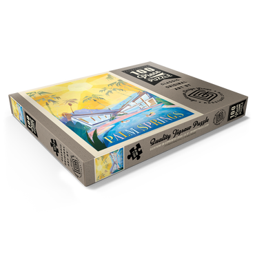 Darstellung des Puzzle Motivs Palm Springs, CA (Mod Design), Vintage Poster 100 Puzzle Schachtel Ansicht1