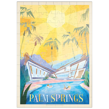 Darstellung des Puzzle Motivs puzzleplate Palm Springs, CA (Mod Design), Vintage Poster 100 Puzzle