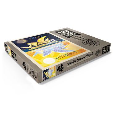 Darstellung des Puzzle Motivs Australia: Sydney Opera House (Mod Design), Vintage Poster 100 Puzzle Schachtel Ansicht1