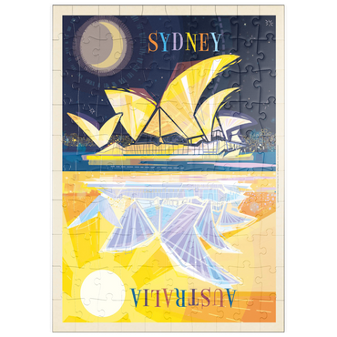Darstellung des Puzzle Motivs puzzleplate Australia: Sydney Opera House (Mod Design), Vintage Poster 100 Puzzle