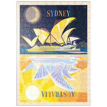 Darstellung des Puzzle Motivs puzzleplate Australia: Sydney Opera House (Mod Design), Vintage Poster 200 Puzzle