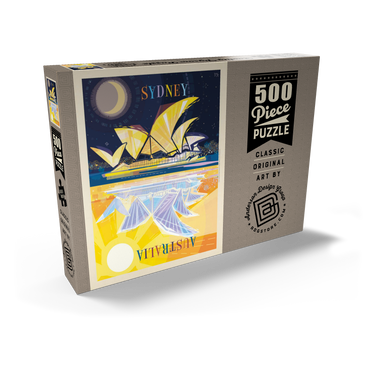 Darstellung des Puzzle Motivs Australia: Sydney Opera House (Mod Design), Vintage Poster 500 Puzzle Schachtel Ansicht2