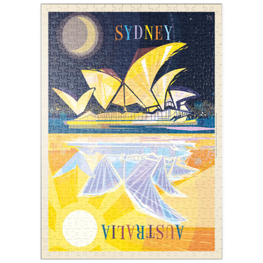 Darstellung des Puzzle Motivs puzzleplate Australia: Sydney Opera House (Mod Design), Vintage Poster 500 Puzzle