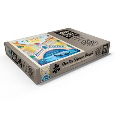 Darstellung des Puzzle Motivs Italy, Venice: (Mod Design), Vintage Poster 1000 Puzzle Schachtel Ansicht1
